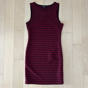 Forever 21 Maroon Ribbed Bodicon Tank Top Dress